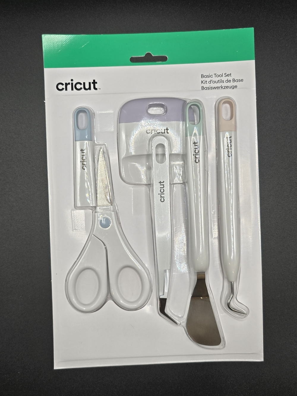 Cricut Basic Tool Set - White with Pastel Blue, Purple, Pink, and Beige Accents